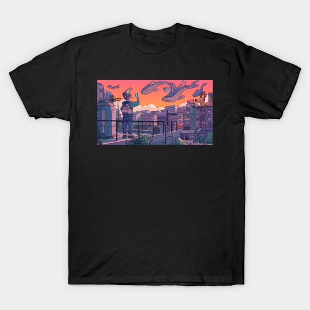 Fantasy Roof T-Shirt by Ginkgo Whale